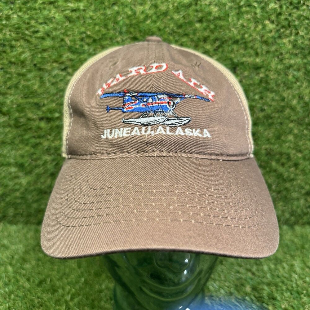 Drift Creek Outdoors Baseball Cap Brown Mesh Embroidered Ward Air Juneau Alaska